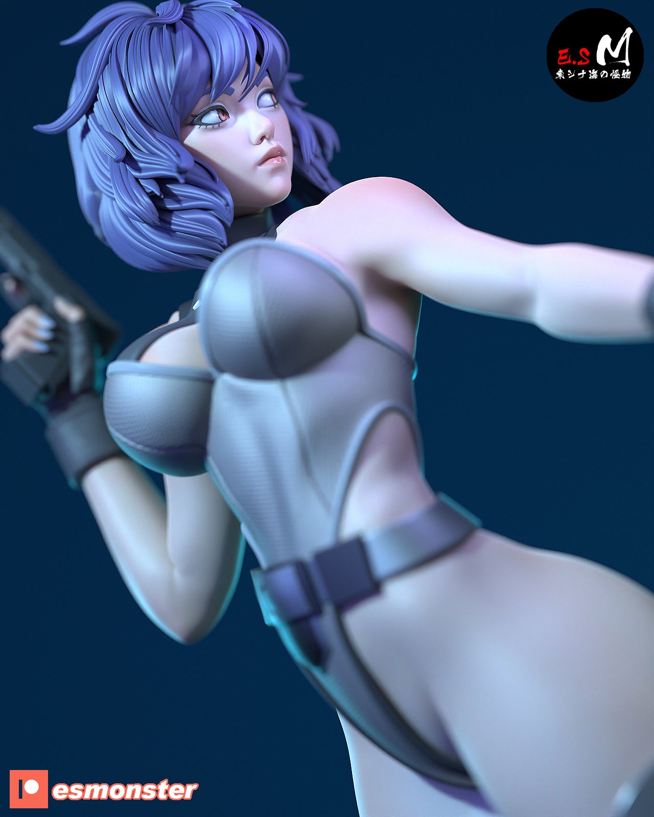 Android Cop Pinup 3D Resin Model