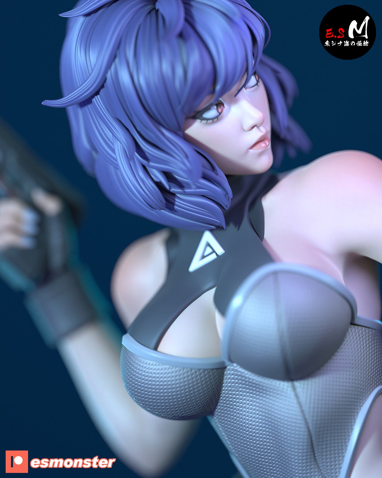 Android Cop Pinup 3D Resin Model