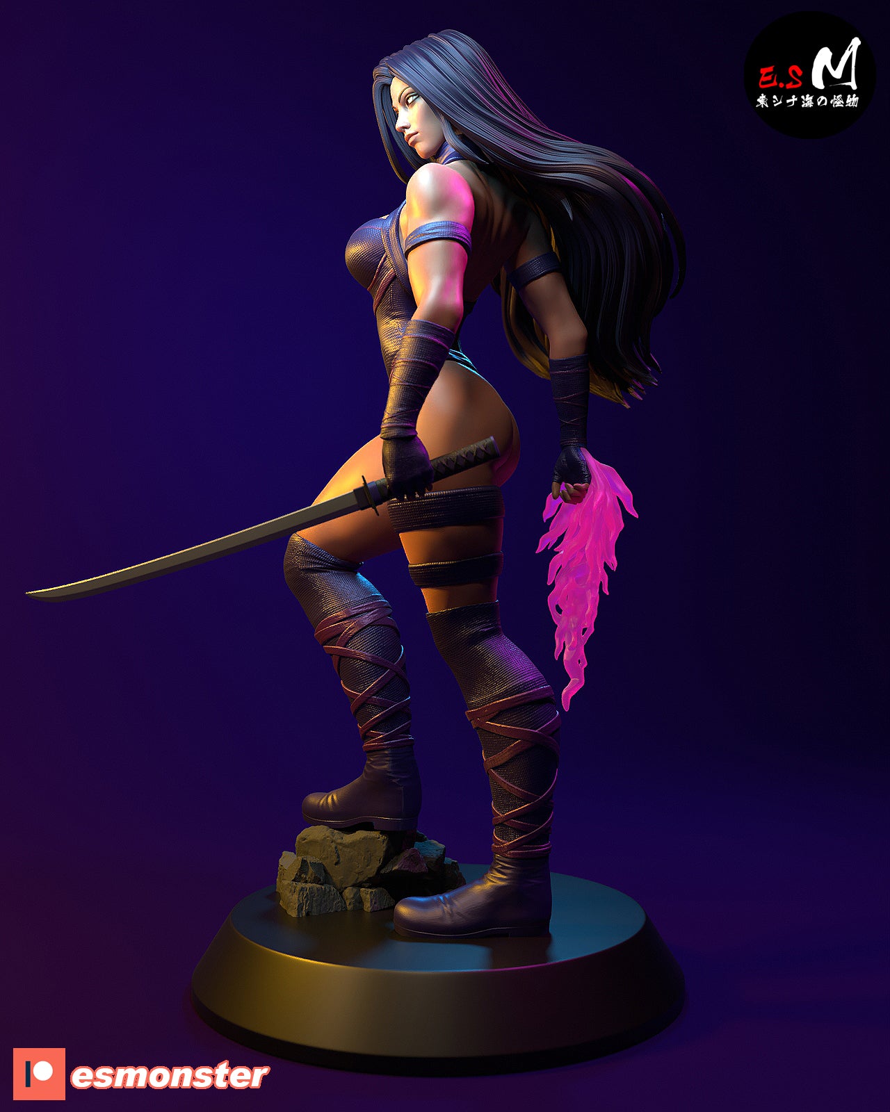 Psychic Assassin Pinup 3D Resin Model