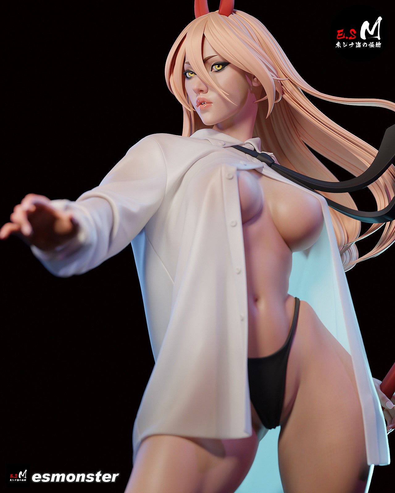 Demon Warrior Adult Pinup 3D Resin Model