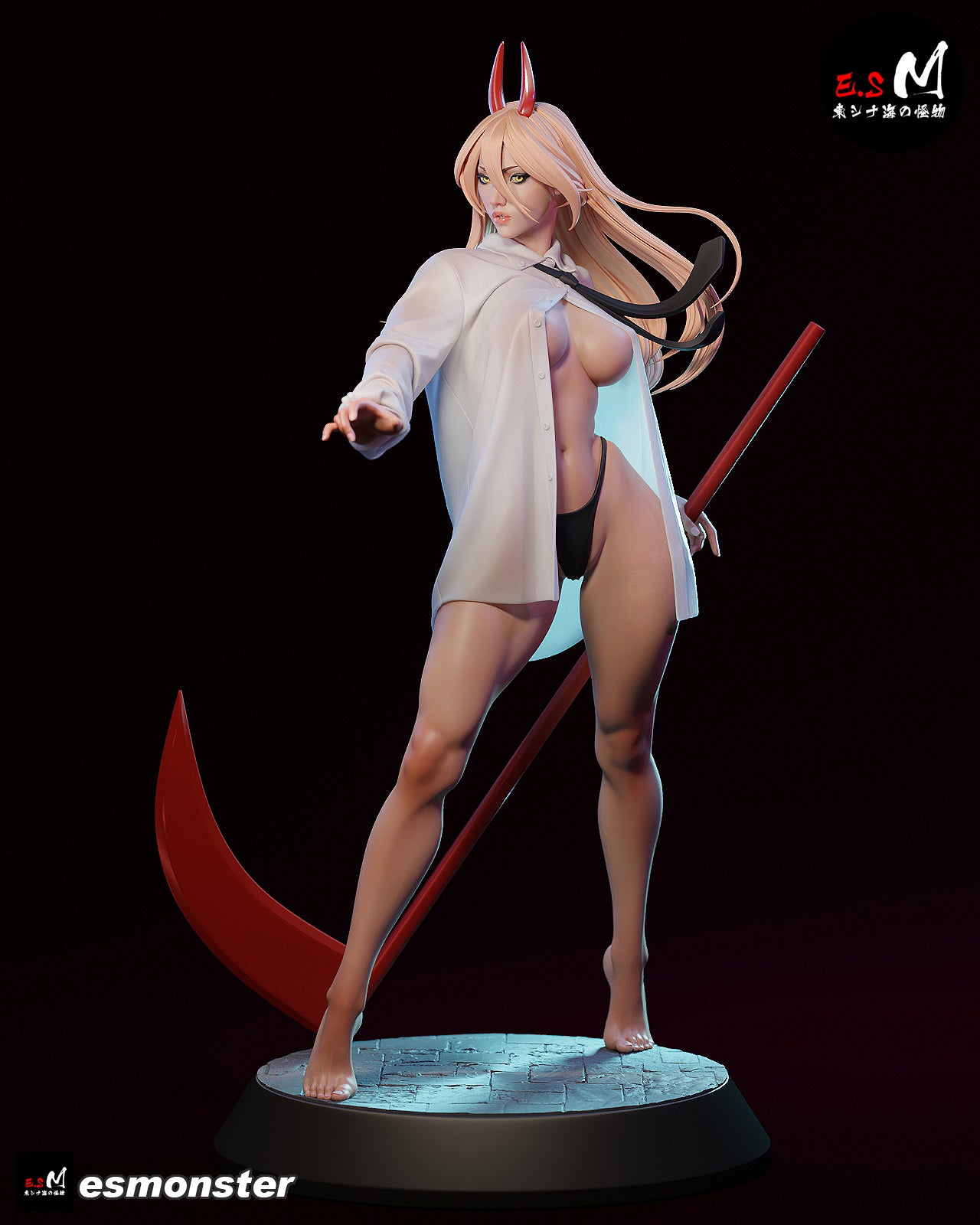 Demon Warrior Adult Pinup 3D Resin Model