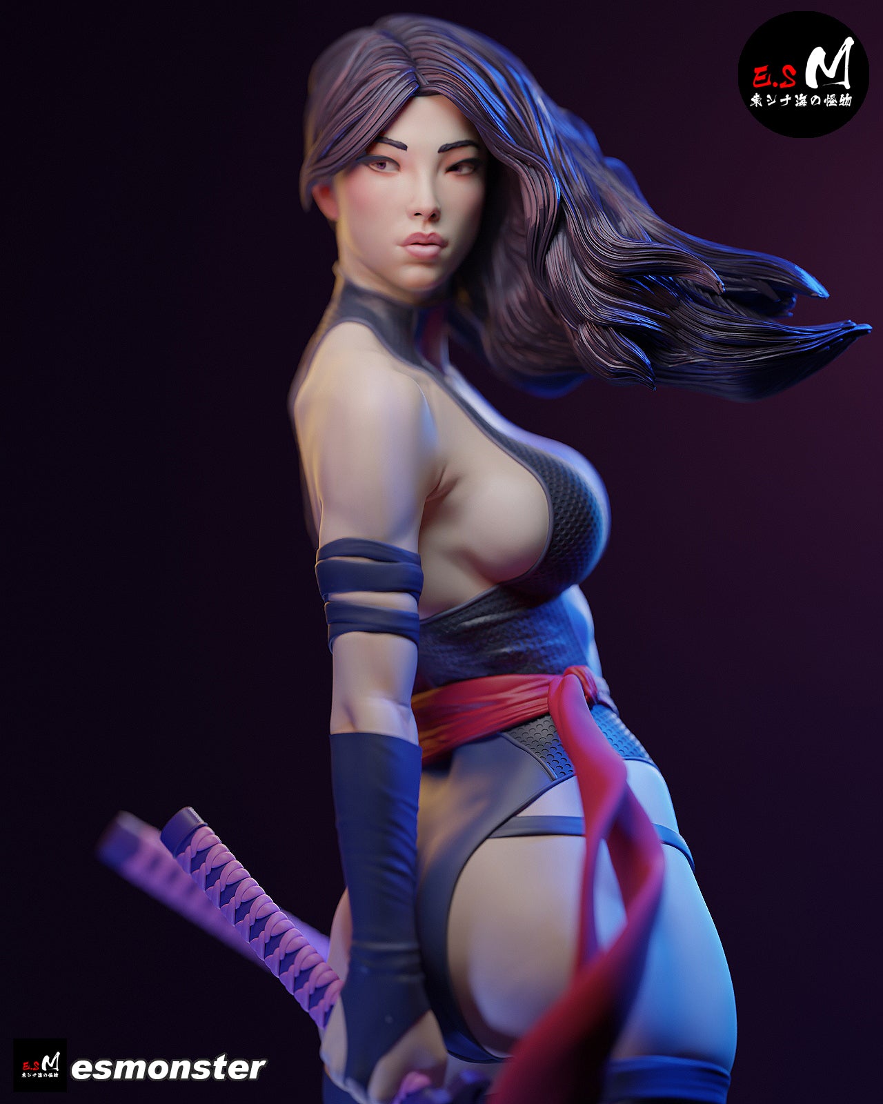 Psychic Assassin Adult Pinup 3D Resin Model