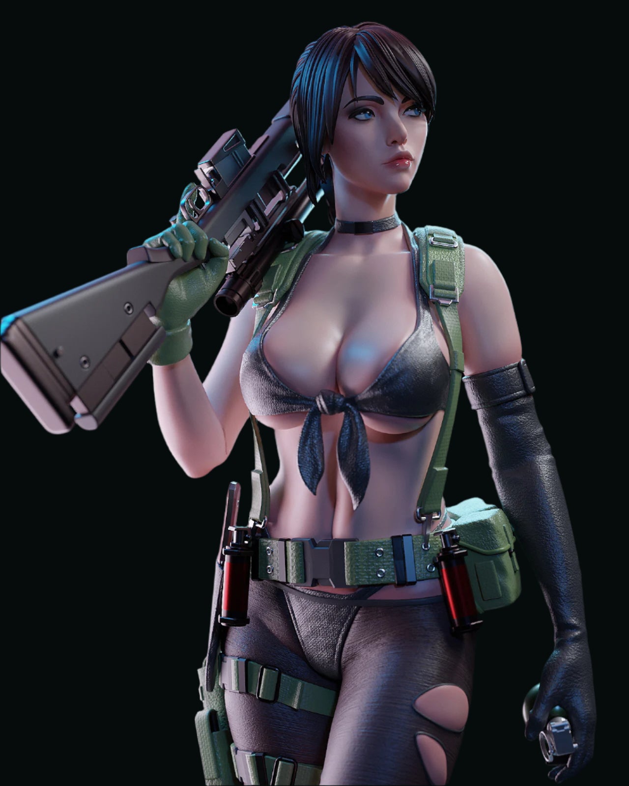 Silent Sniper Adult Pinup 3D Resin Model