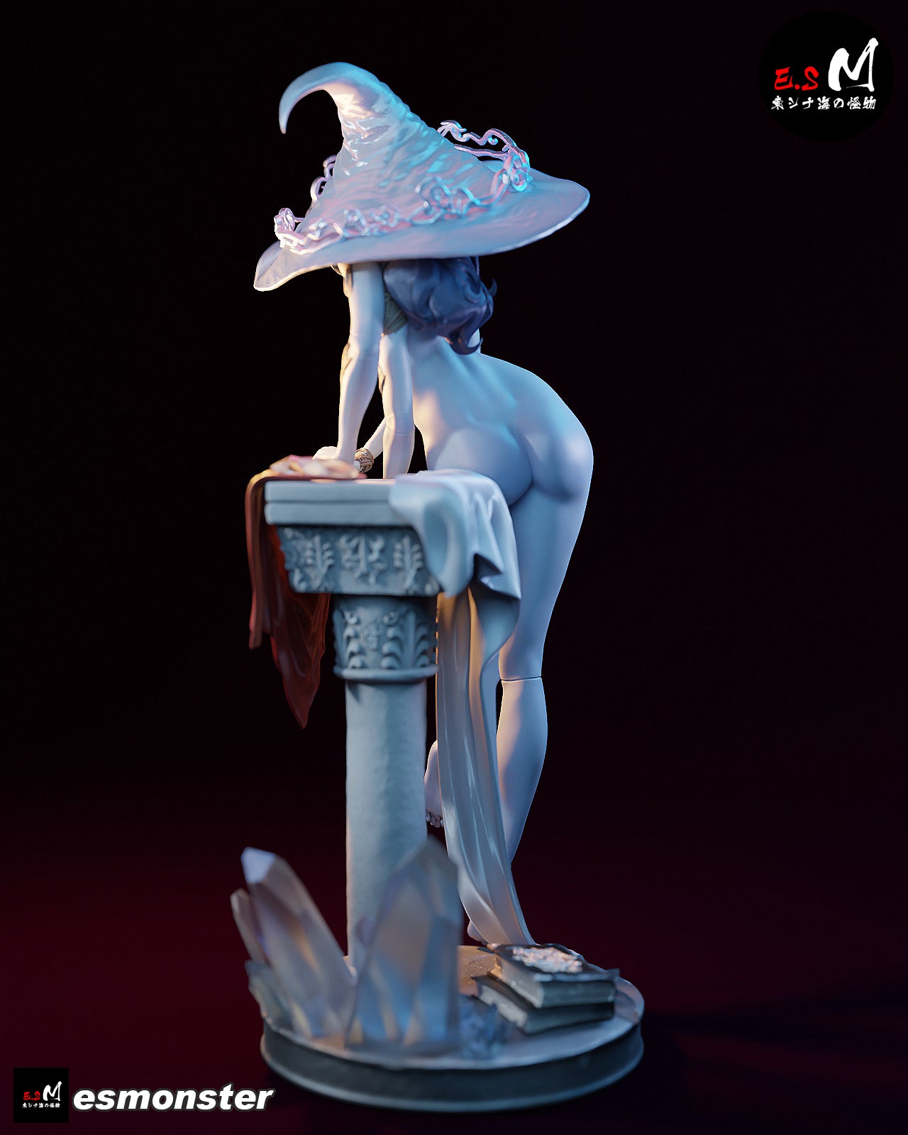 Moon Maiden Adult Pinup 3D Resin Model