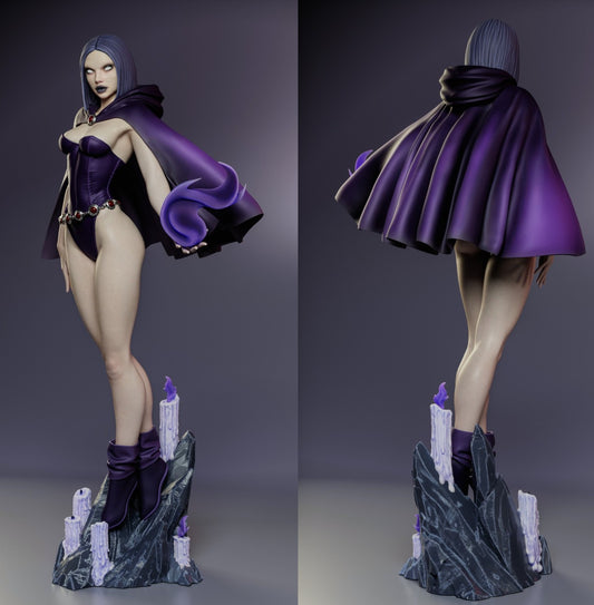Magical Goth Girl Adult Pinup 3D Resin Model