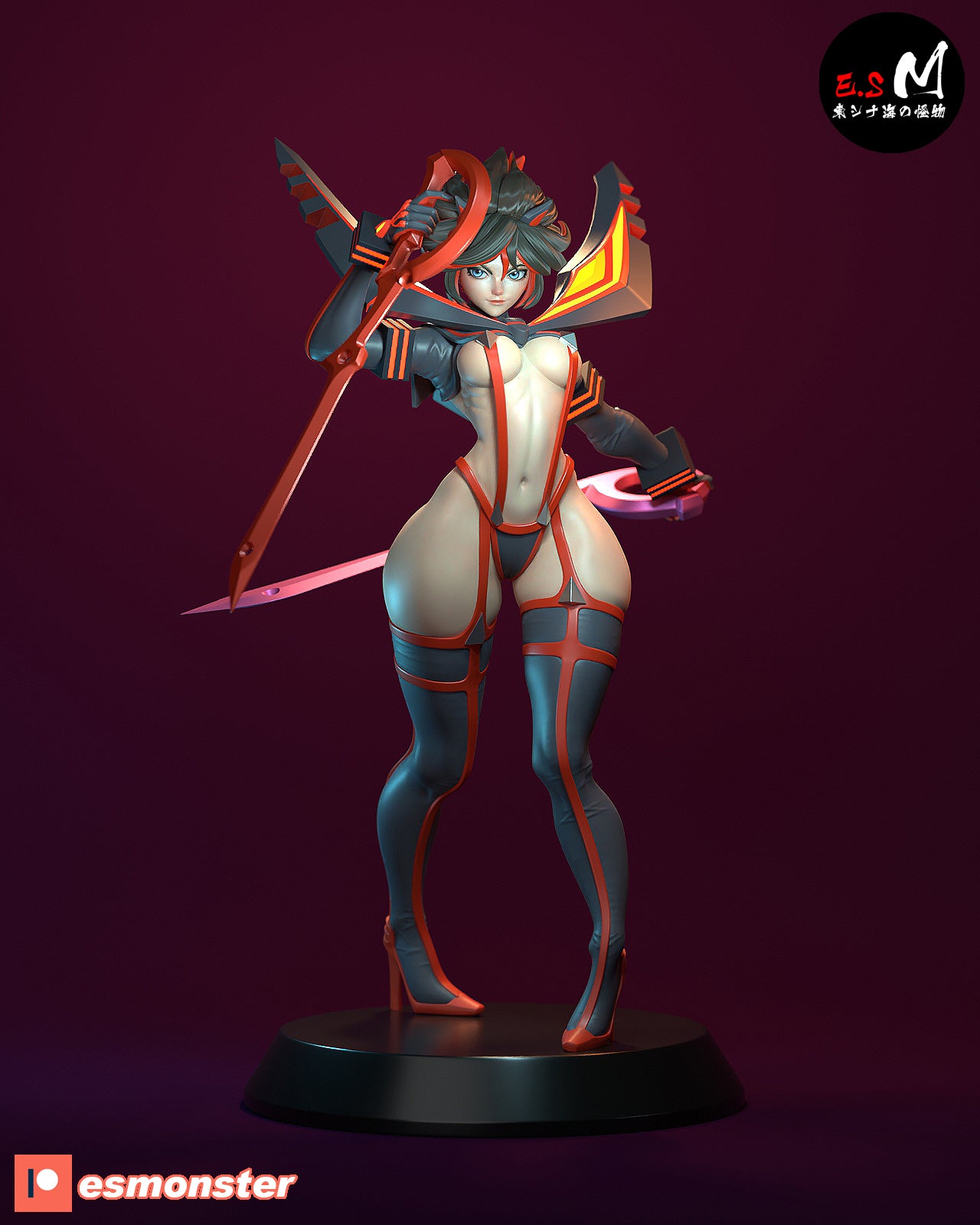 Magical Warrior Adult Pinup 3D Resin Model
