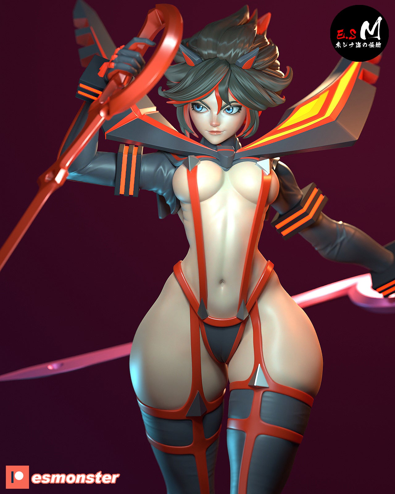 Killer Assassin Adult Pinup 3D Resin Model