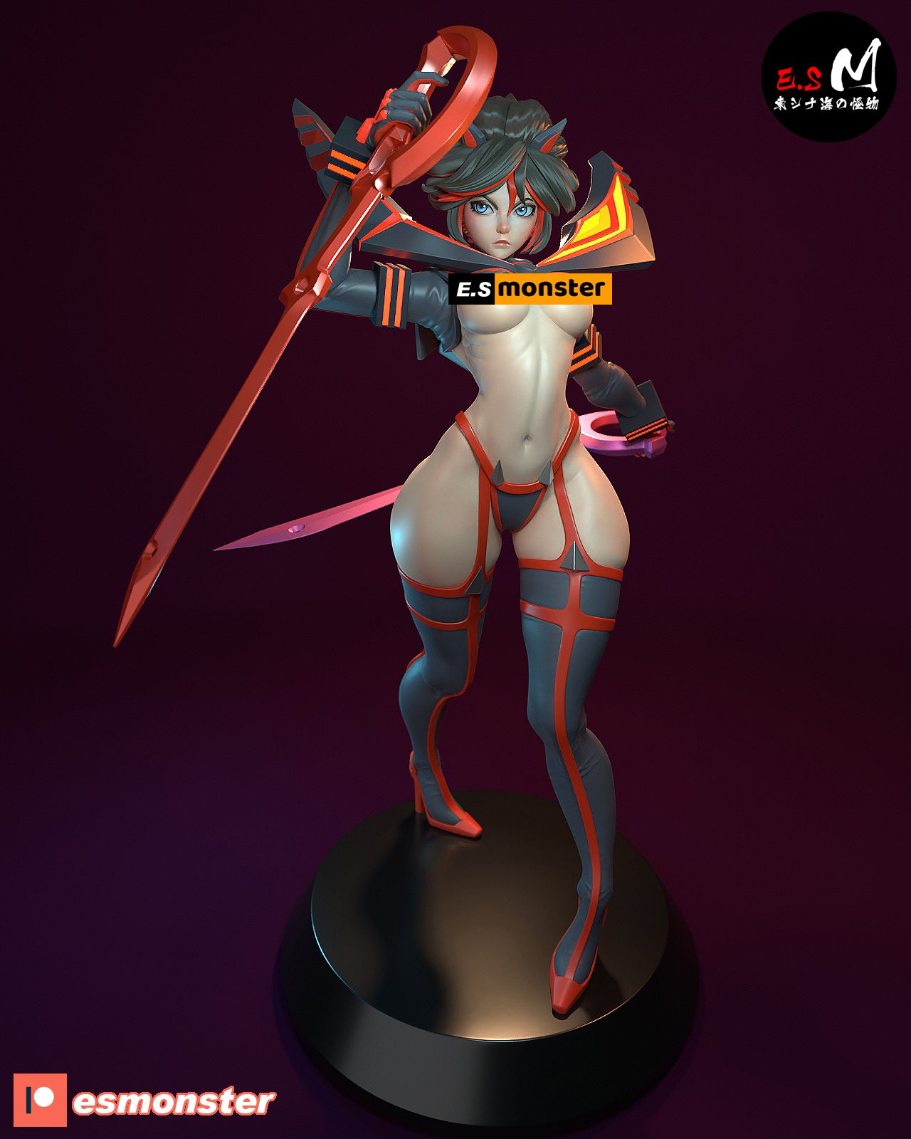 Killer Assassin Adult Pinup 3D Resin Model