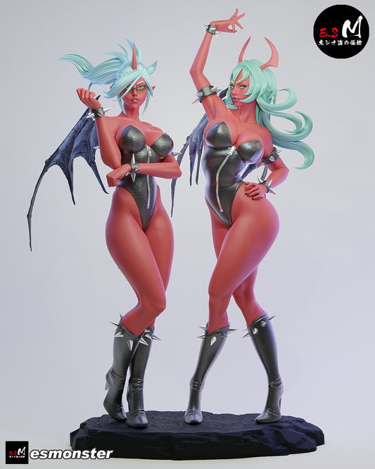 Demonic Sisters Bunny Adult Pinup 3D Resin Model