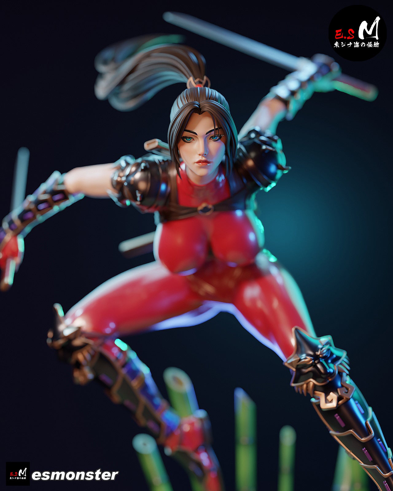Ninja Warrior Adult Pinup 3D Resin Model