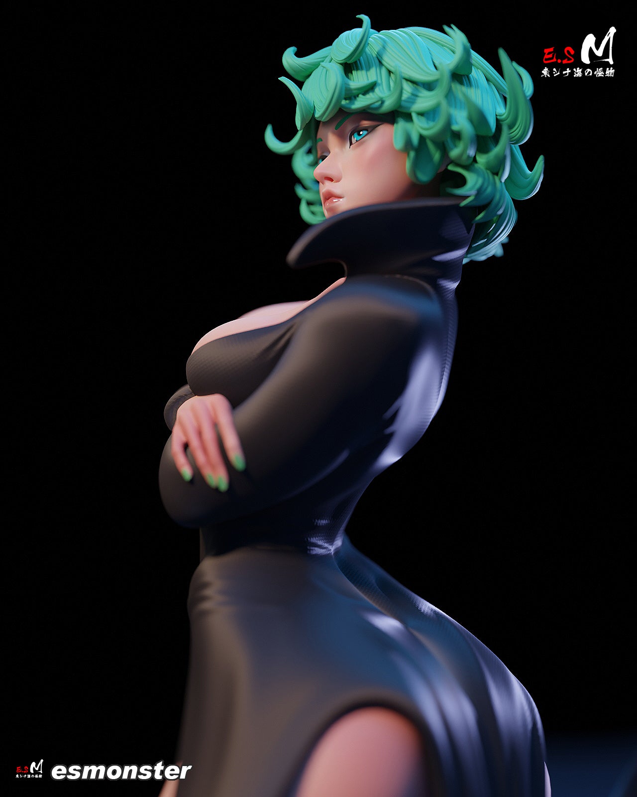 Emerald Eyed Girl Adult Pinup 3D Resin Model