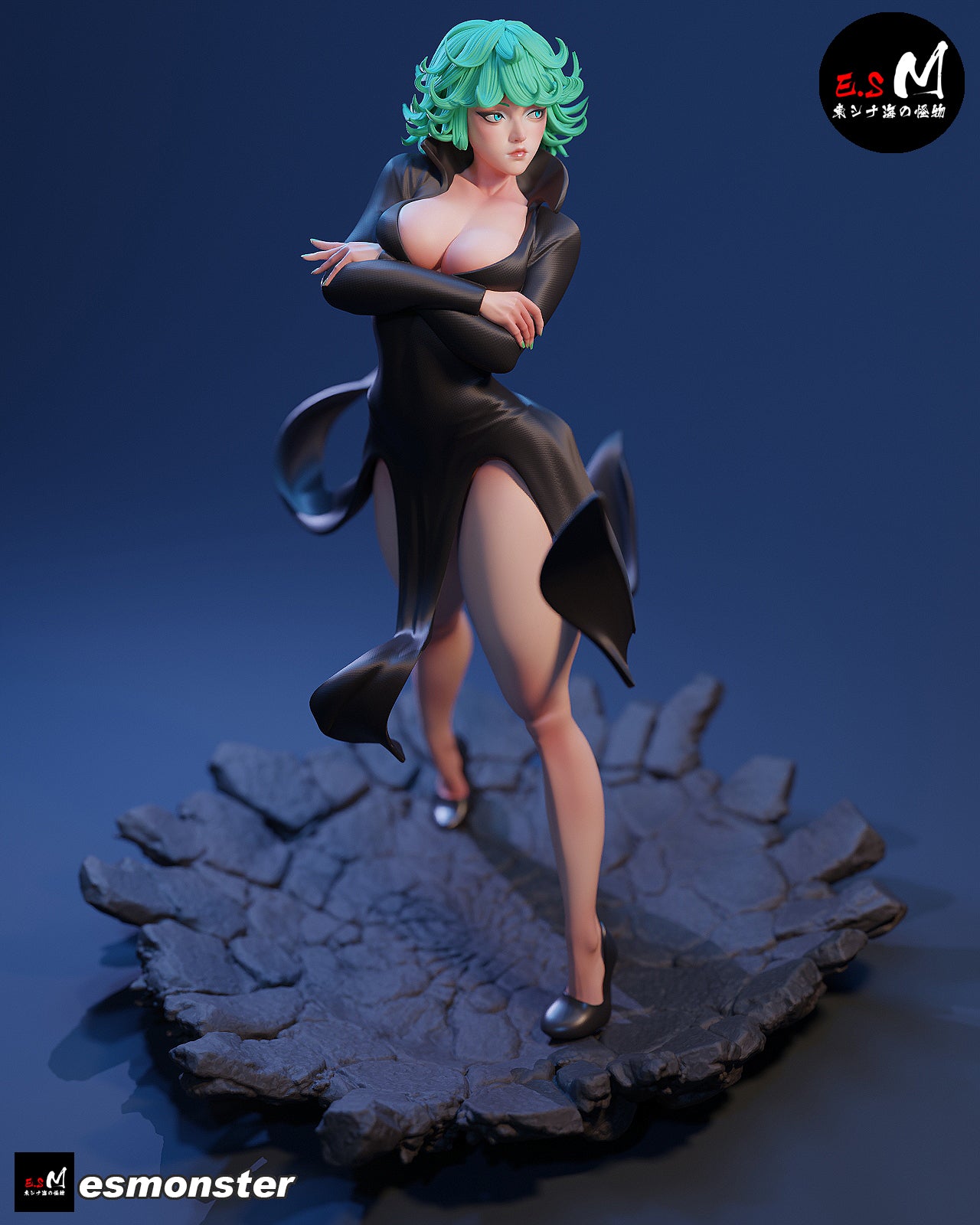 Emerald Eyed Girl Adult Pinup 3D Resin Model