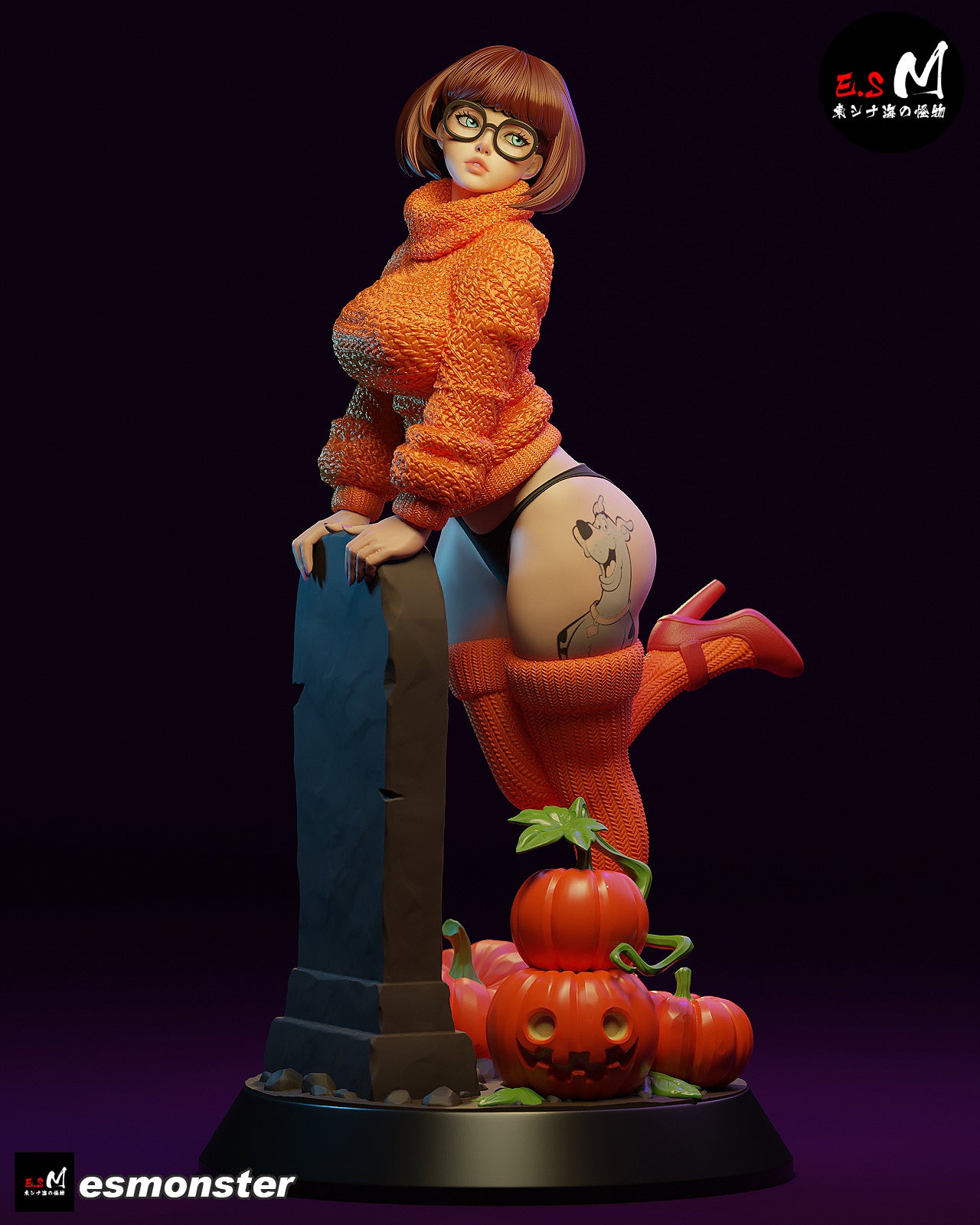 Mystery Nerd 2 Adult Pinup 3D Resin Model Kit