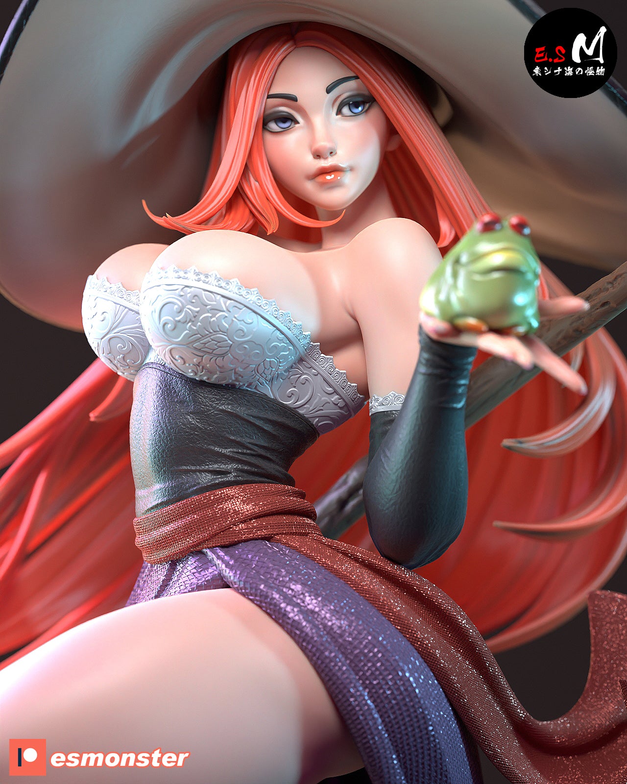 Sorceress Pinup 3D Resin Model