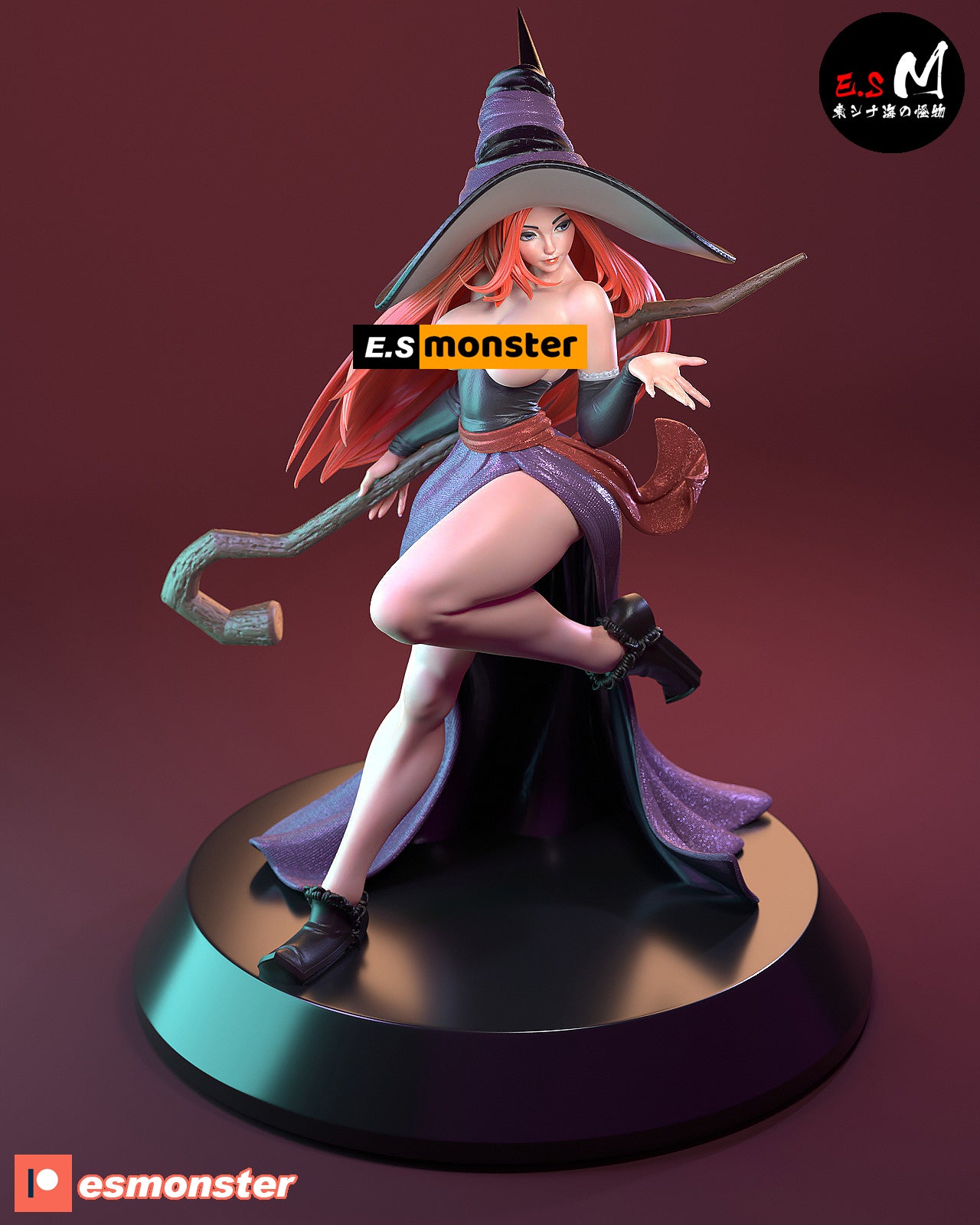 Sorceress Pinup 3D Resin Model