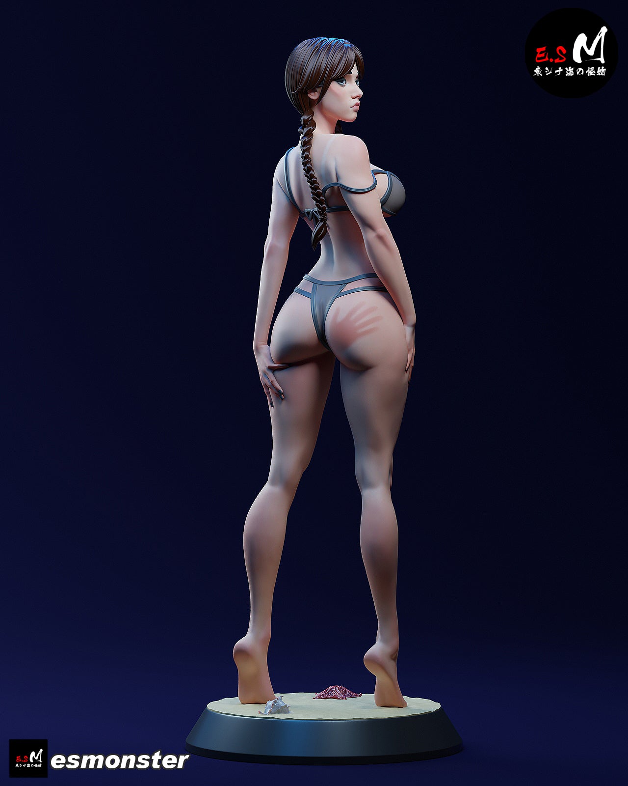 Spooky Girl Adult Pinup 3D Resin Model