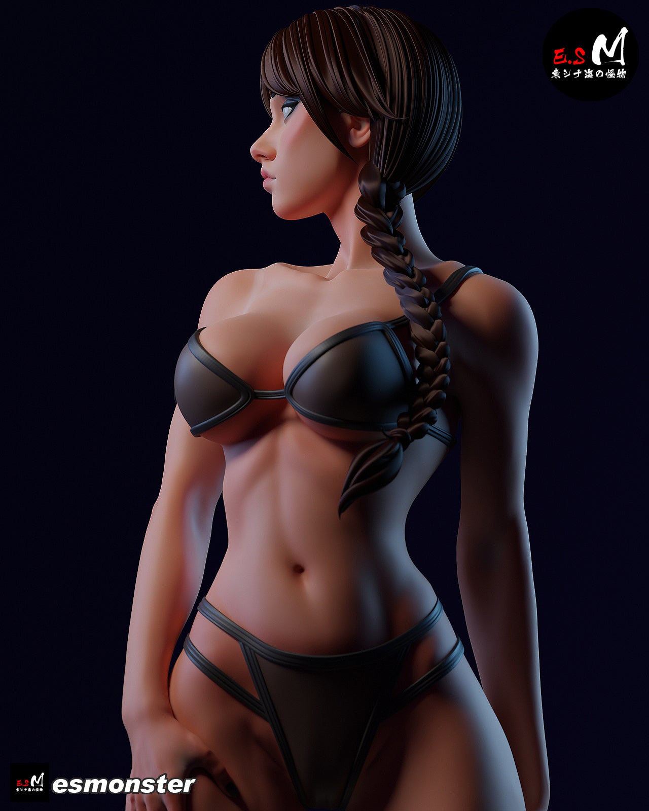 Spooky Girl Adult Pinup 3D Resin Model