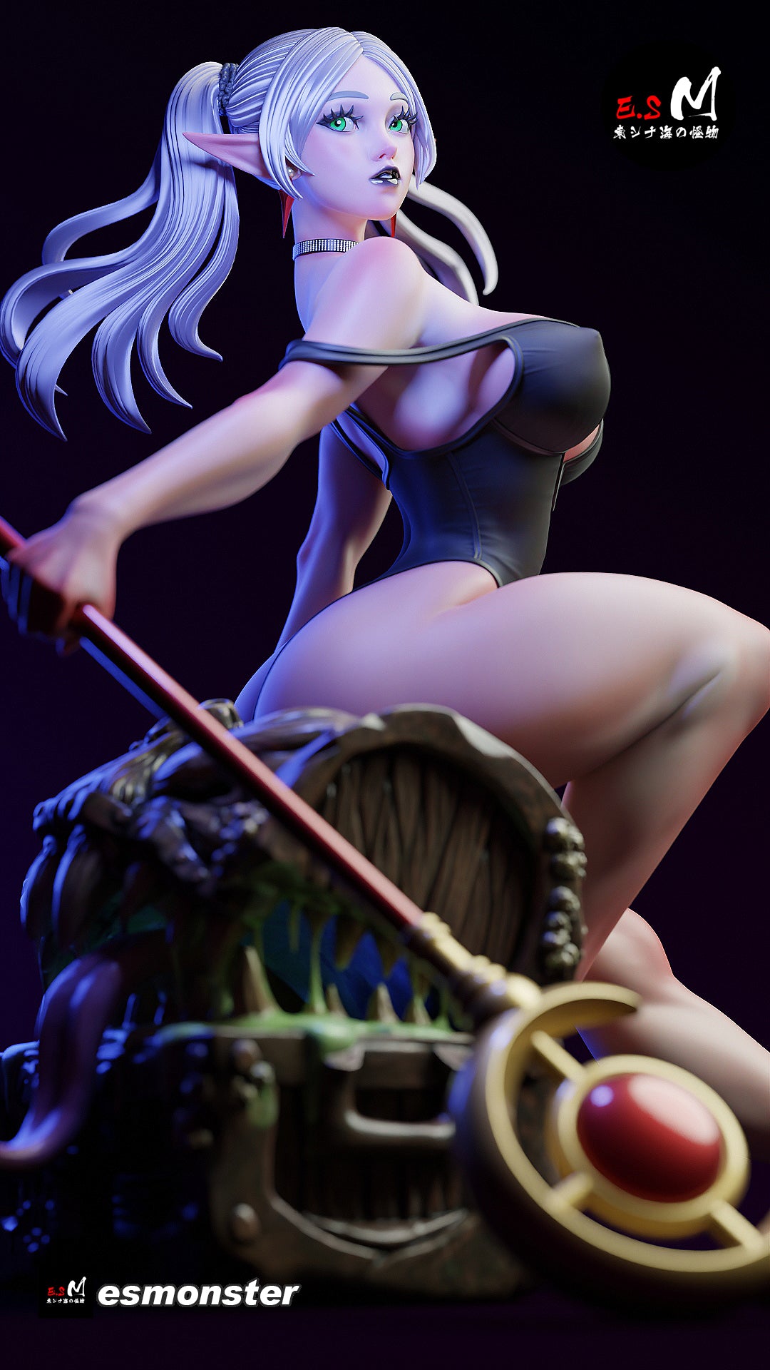 Elvish Mage Adult Pinup 3D ABS Resin Model