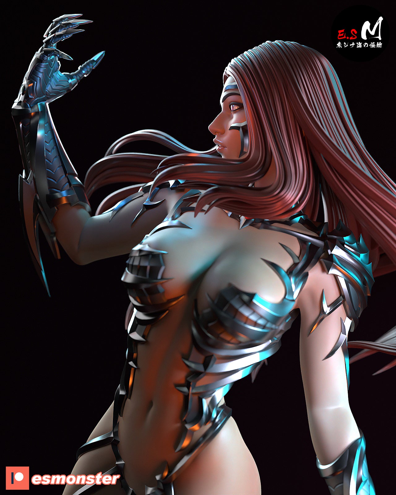 Super-heroine Pinup 3D Resin Model