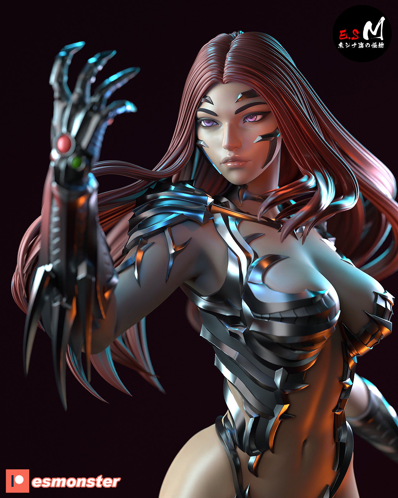 Super-heroine Pinup 3D Resin Model