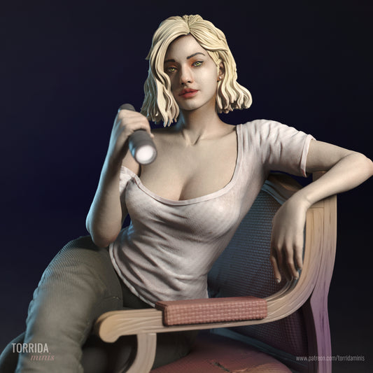 Investigating Girl Pinup Adult 3D Resin Figurine Model Kit