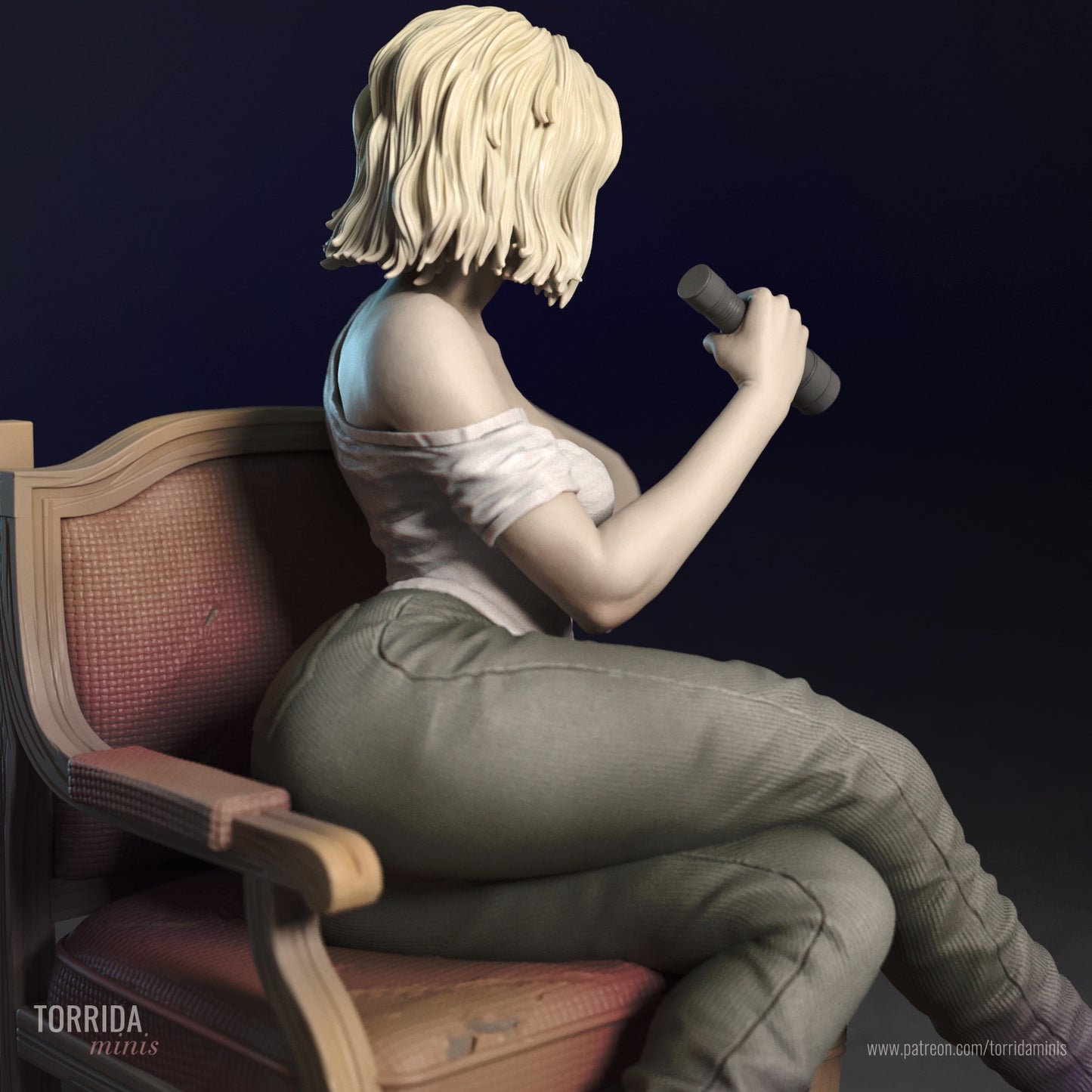 Investigating Girl Pinup Adult 3D Resin Figurine Model Kit