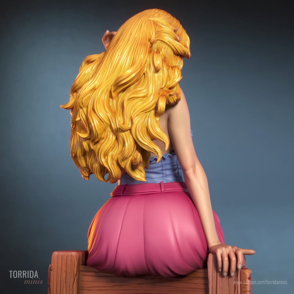 Country Farm Girl Pinup Adult 3D ABS Resin Figurine Model Kit
