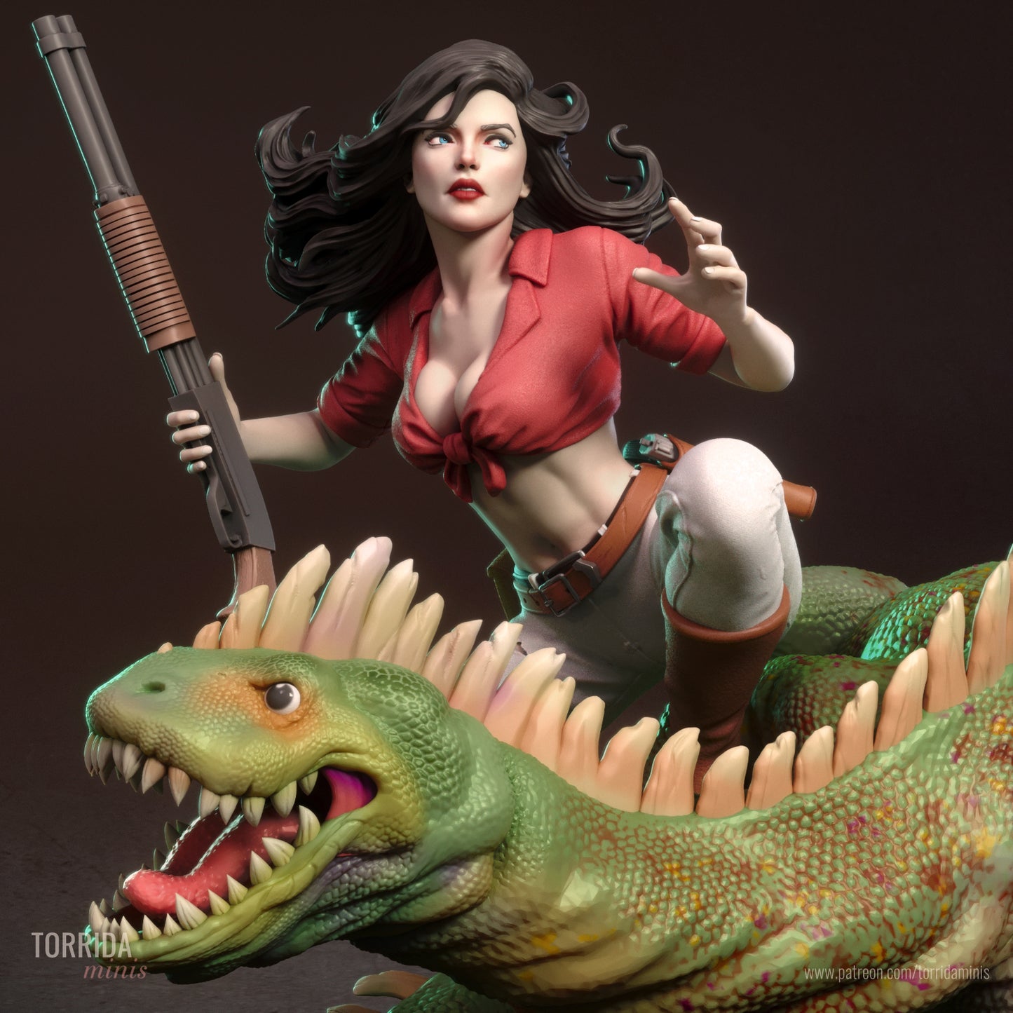 Diplomat Explorer Pinup Adult 3D Resin Figurine Model Kit