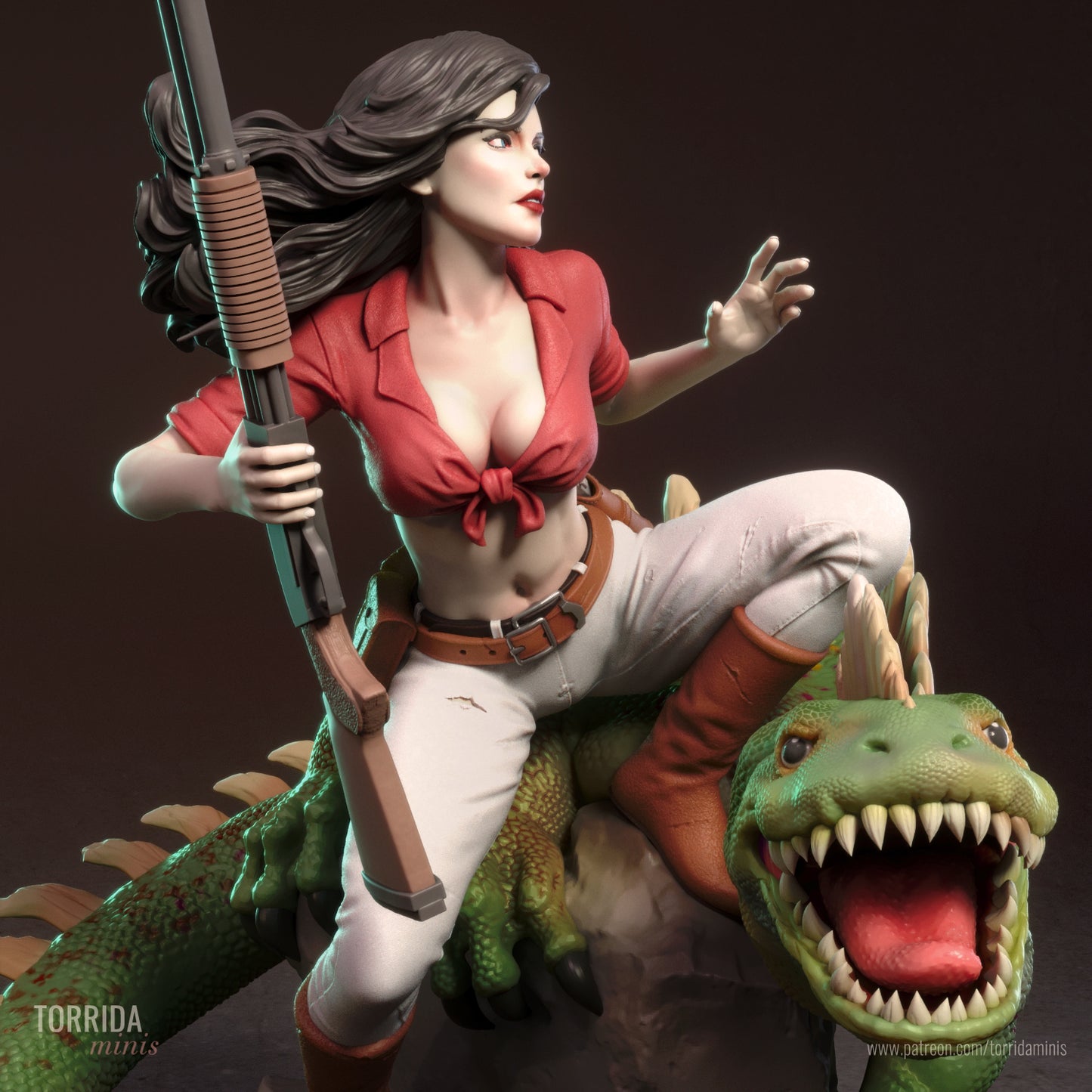Diplomat Explorer Pinup Adult 3D Resin Figurine Model Kit