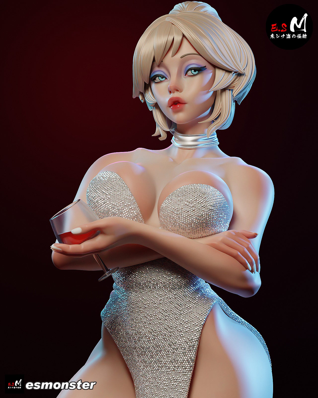 Iconic Animated Girls Adult Pinup 3D Resin Model