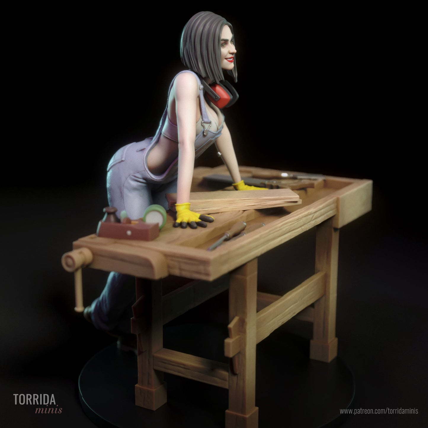 Carpenter Kate Adult Pinup 3D Resin Figurine Model