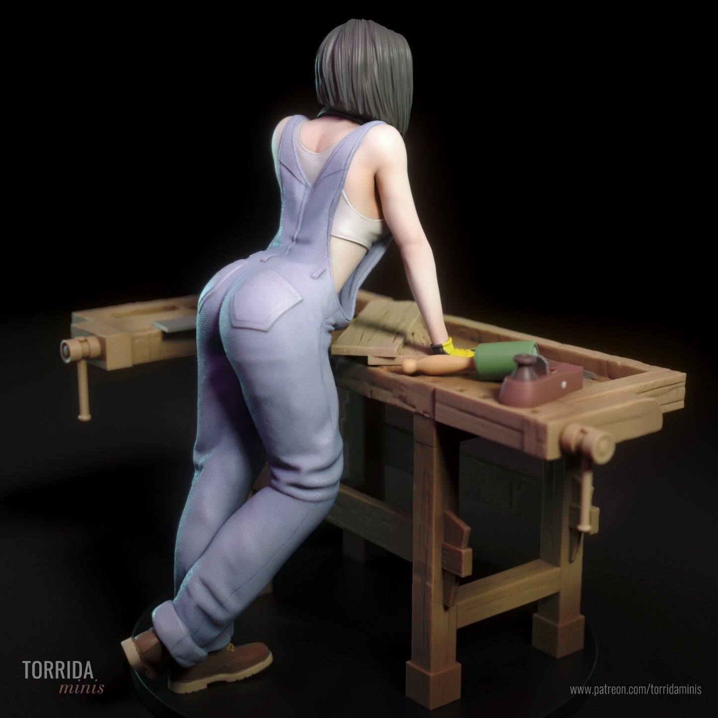 Carpenter Kate Adult Pinup 3D Resin Figurine Model