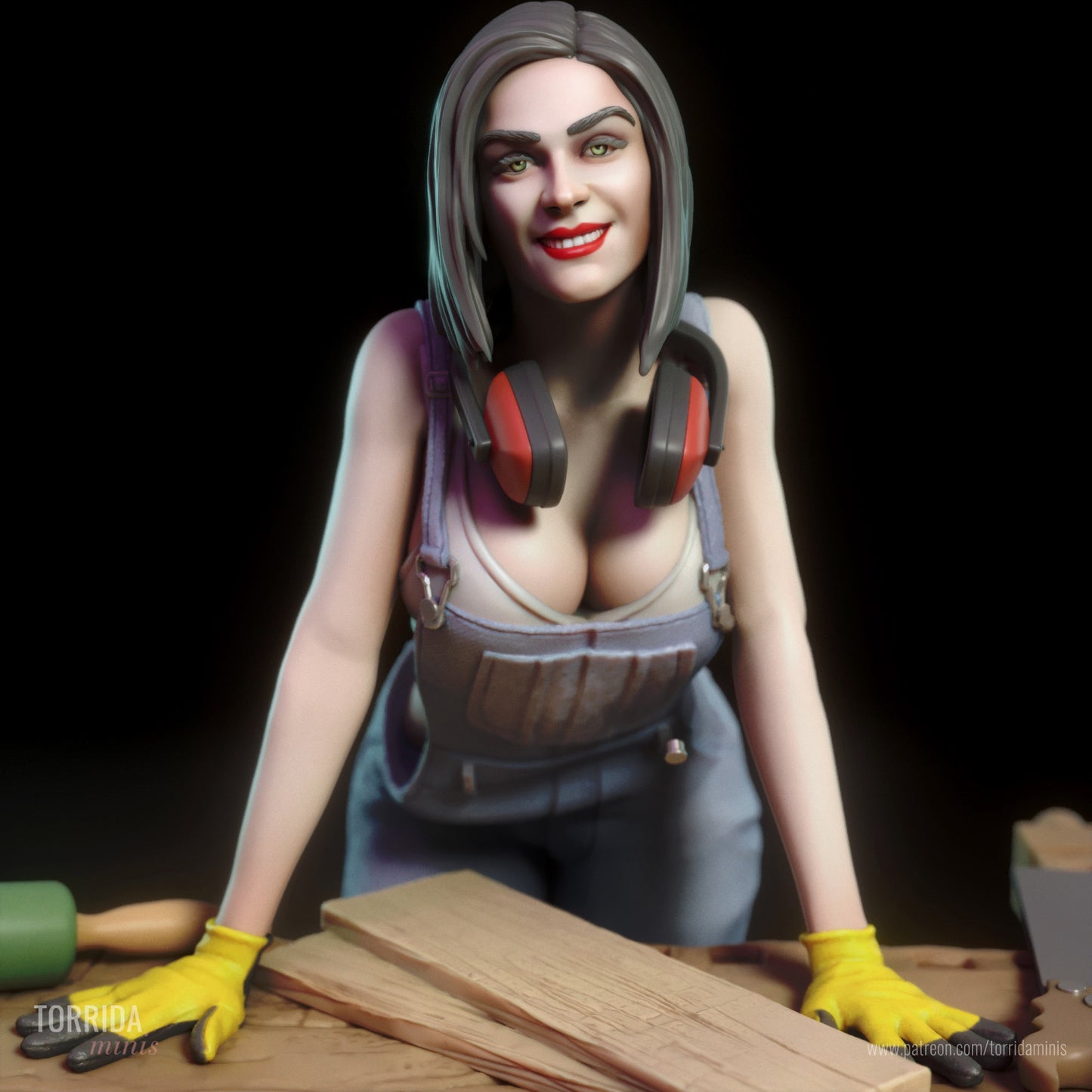 Carpenter Kate Adult Pinup 3D Resin Figurine Model