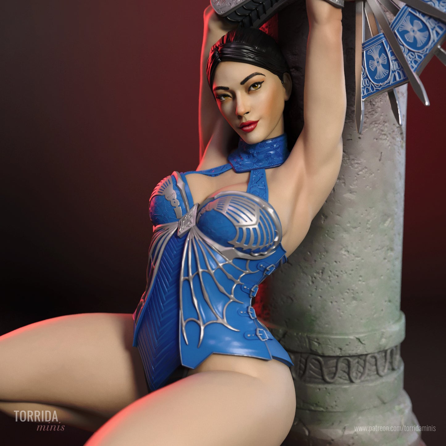 Princess Fighter Pinup Adult 3D Resin Figurine Model Kit