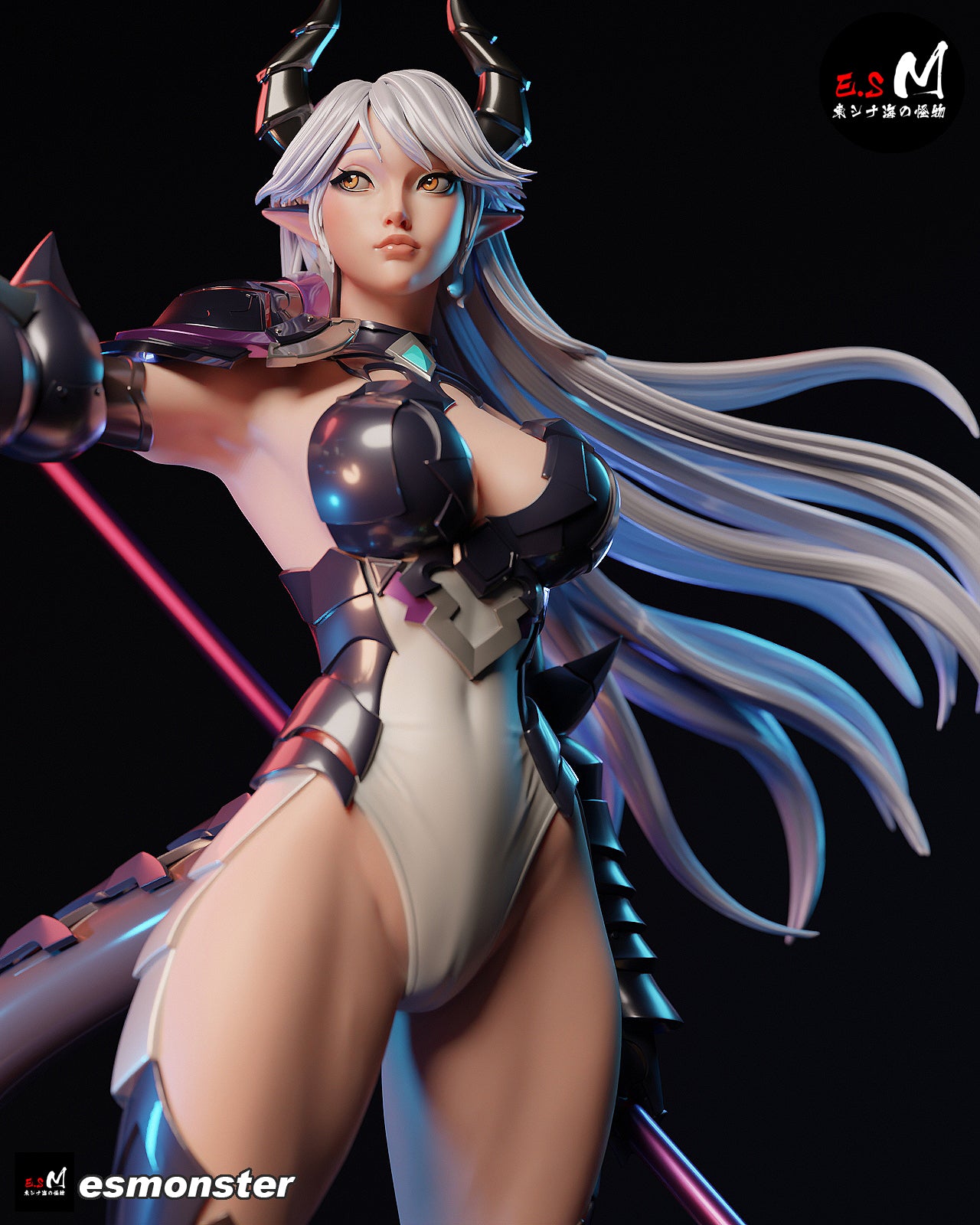Dragon Knight Girl Adult Pinup 3D Resin Model