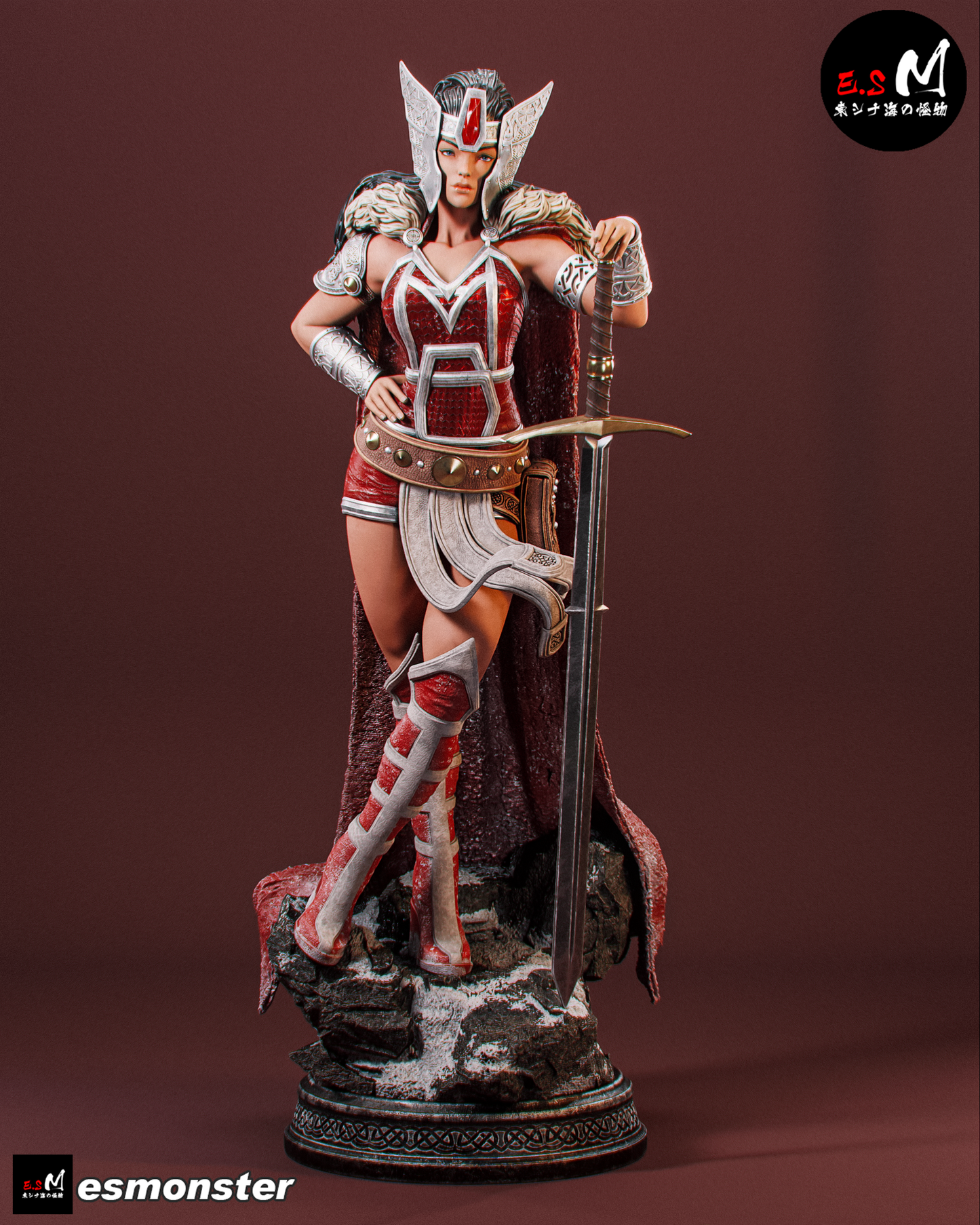 Norse Goddess Adult Pinup 3D Resin Model