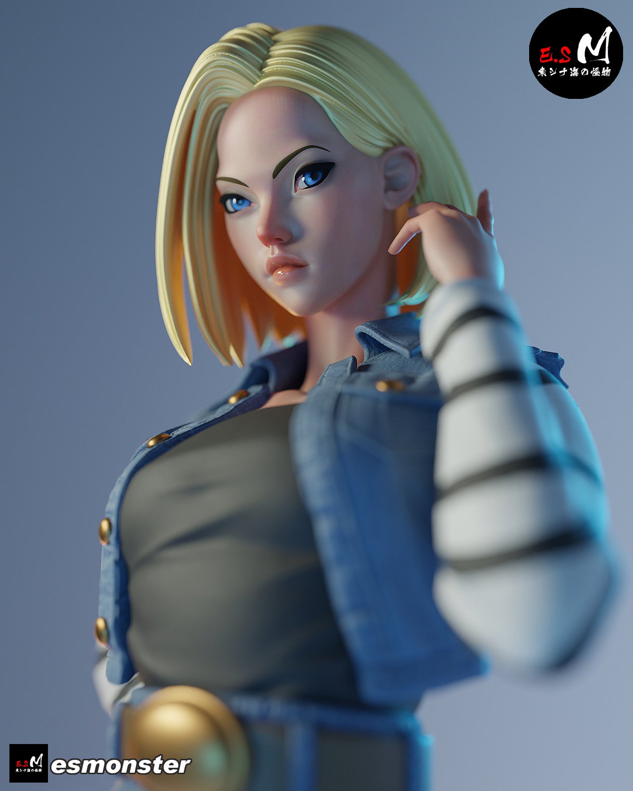 Android Fighter Adult Pinup 3D Resin Model
