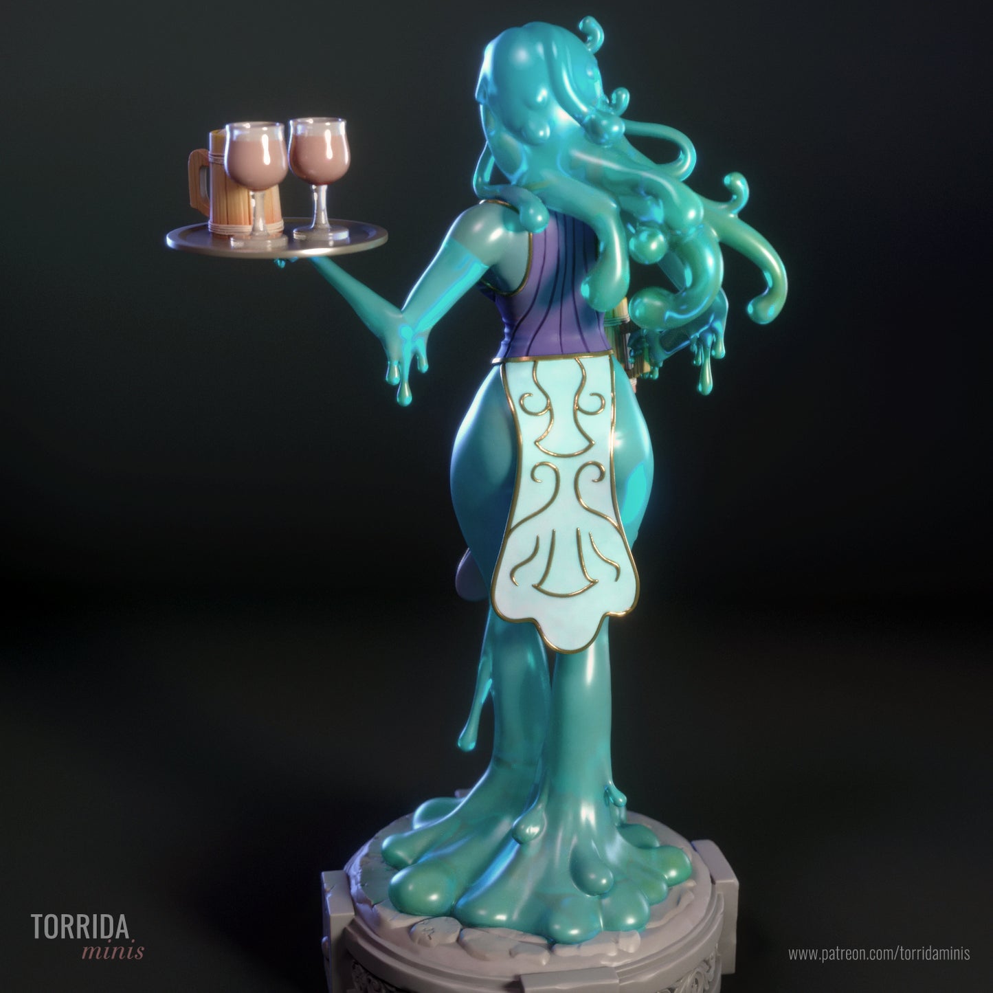 OC Lyra Flow Barmaid Pinup Adult 3D Resin Figurine Model Kit