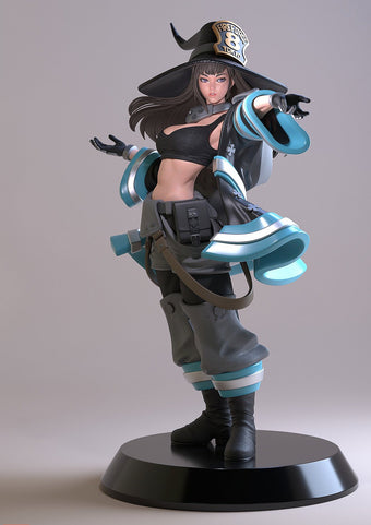 Fire Soldier Pinup 3D Resin Model