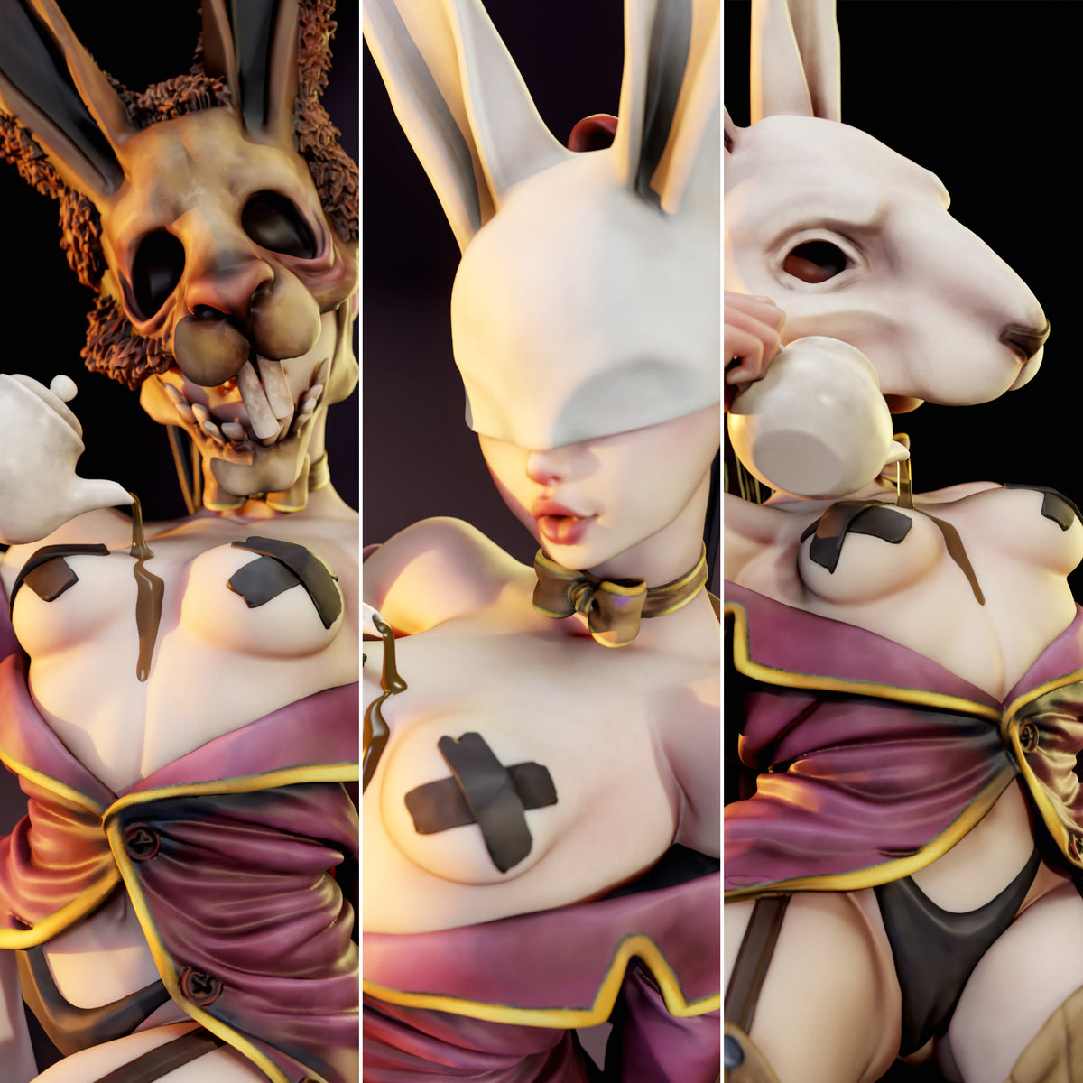 March Hare Pinup by SiryllArt Adult 3D ABS Resin Figurine Model Kit