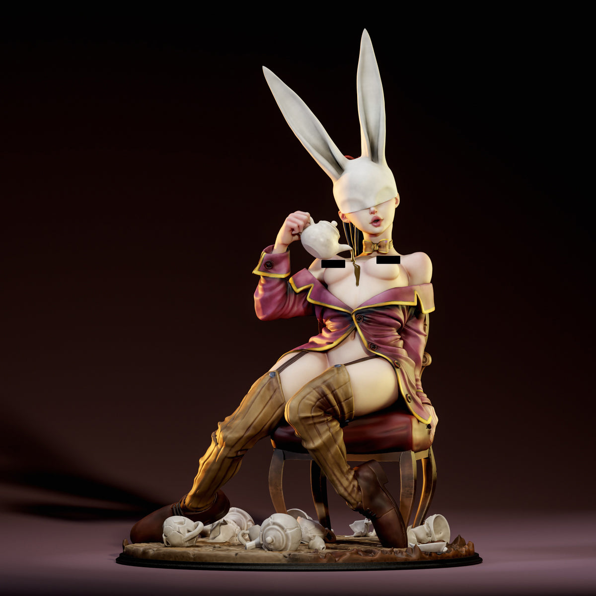 March Hare Pinup by SiryllArt Adult 3D ABS Resin Figurine Model Kit