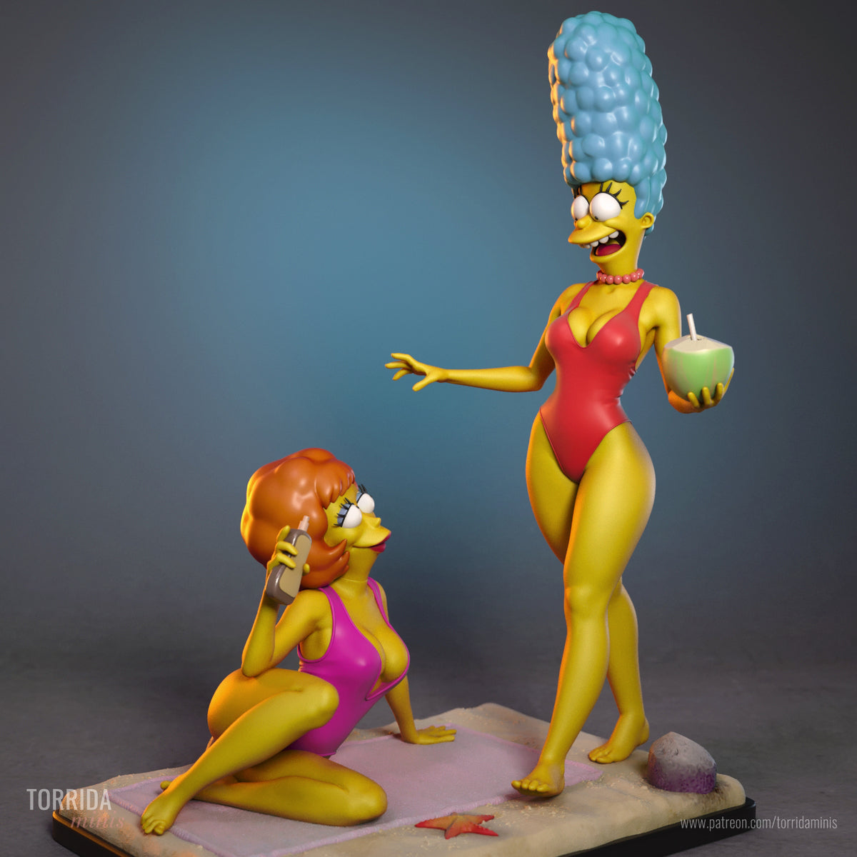 Board Housewives Pinup Adult 3D ABS Resin Figurine Model Kit