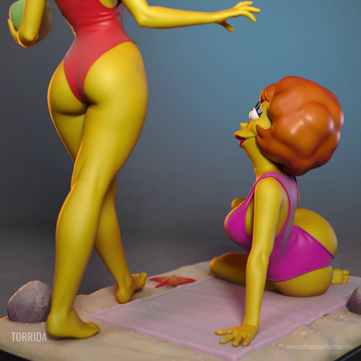 Board Housewives Pinup Adult 3D ABS Resin Figurine Model Kit