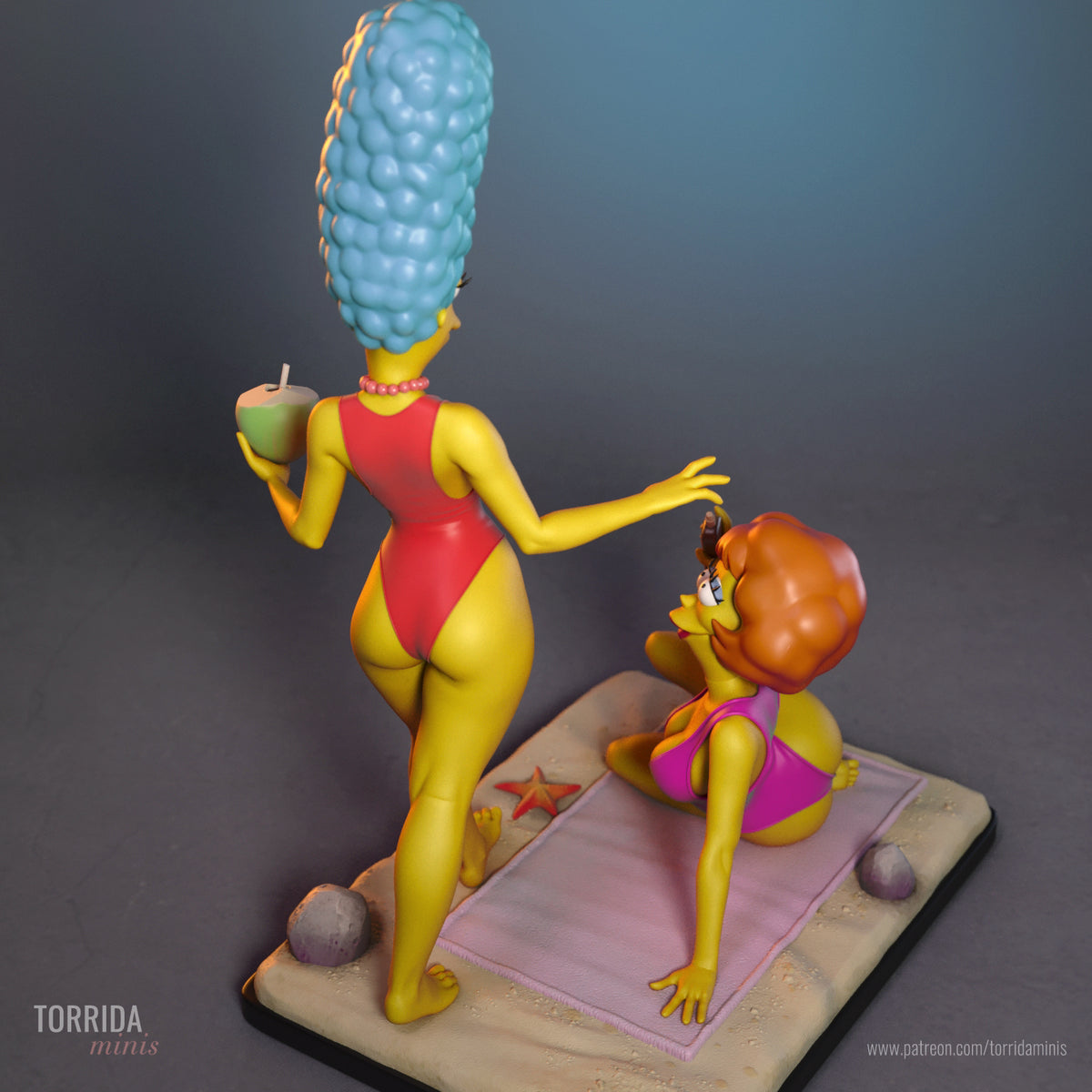Board Housewives Pinup Adult 3D ABS Resin Figurine Model Kit