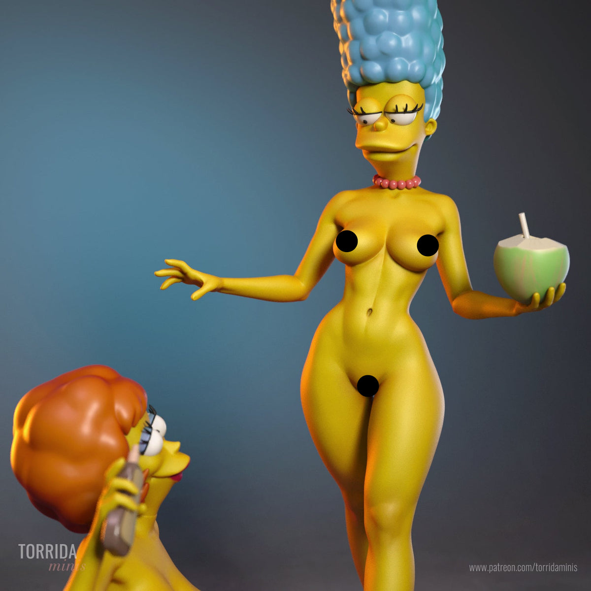 Board Housewives Pinup Adult 3D ABS Resin Figurine Model Kit