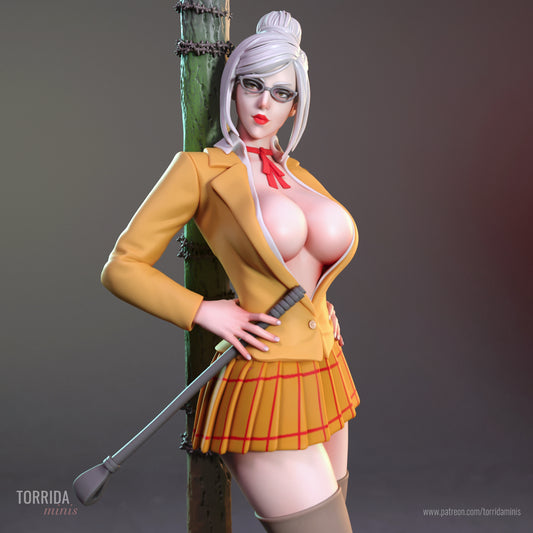 Prison Teacher Pinup Adult 3D Resin Figurine Model Kit