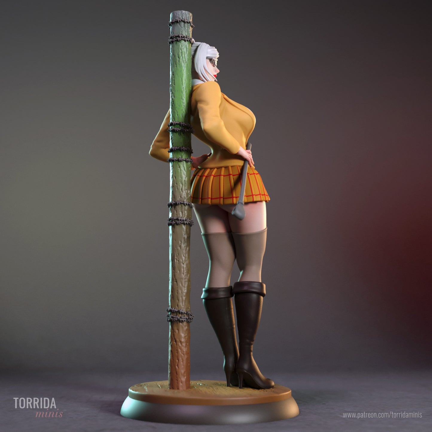 Prison Teacher Pinup Adult 3D Resin Figurine Model Kit