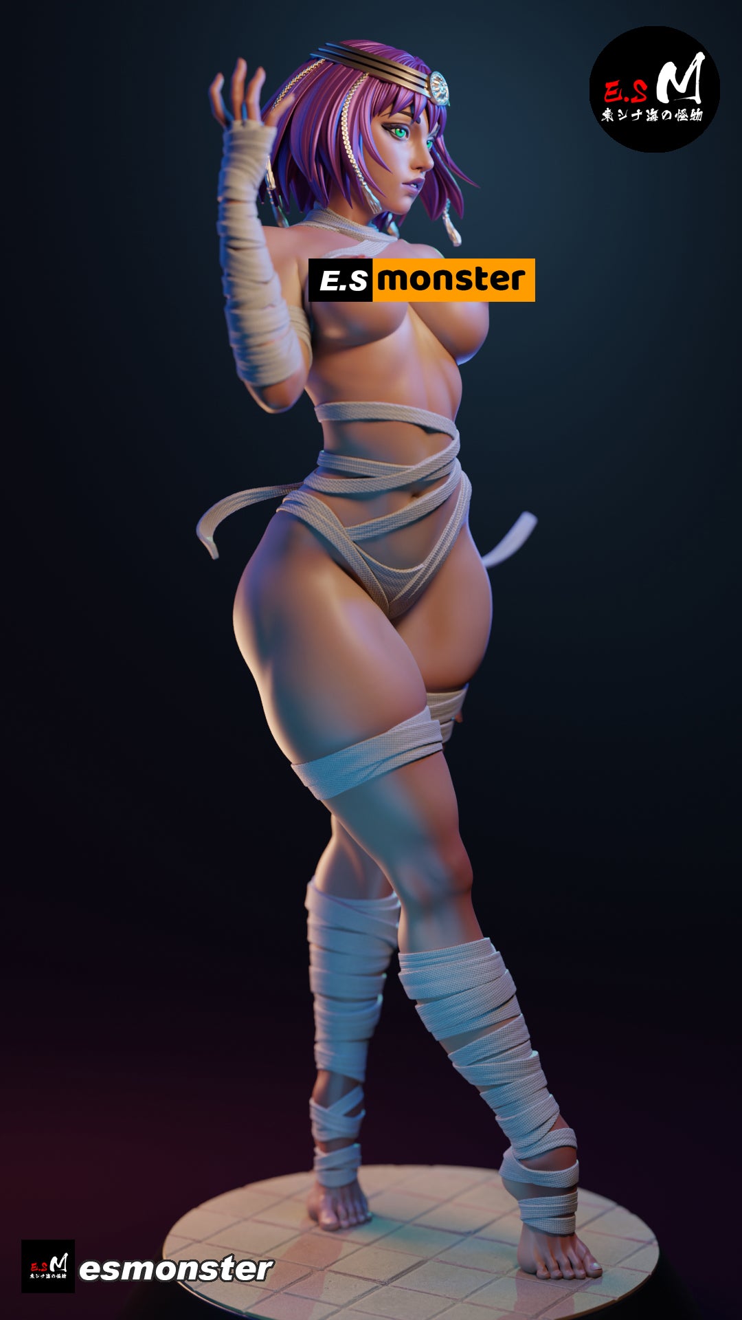 Egyptian Fighter Adult Pinup 3D Resin Model