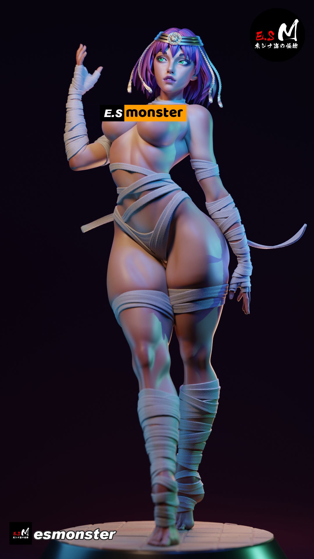 Egyptian Fighter Adult Pinup 3D Resin Model