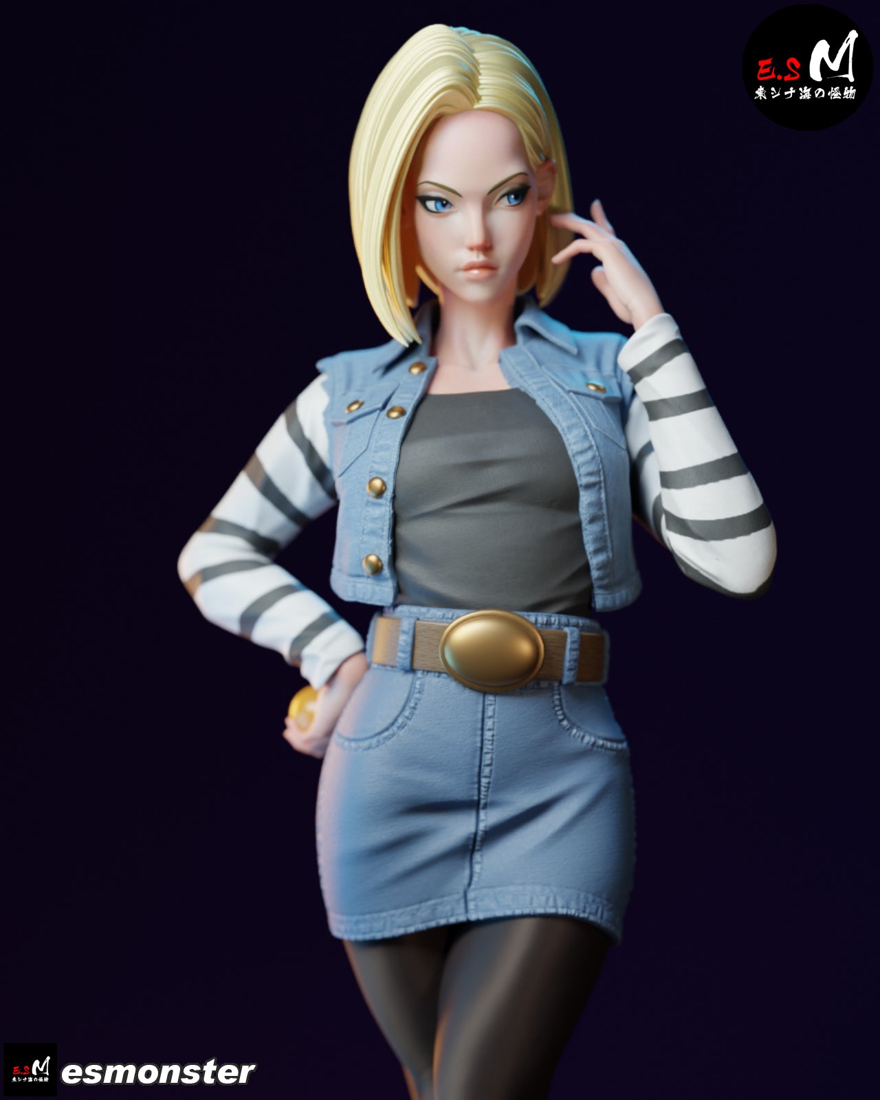 Android Fighter Adult Pinup 3D Resin Model